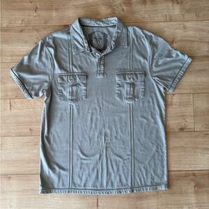 prAna Montroyal Short Sleeve Polo Shirt Men’s Large Sage Green Casual